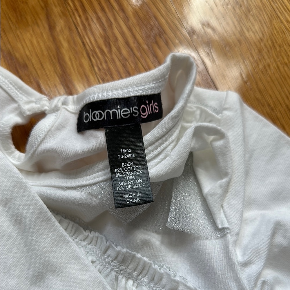 White Ruffle Kids Top - Picture 2 of 4